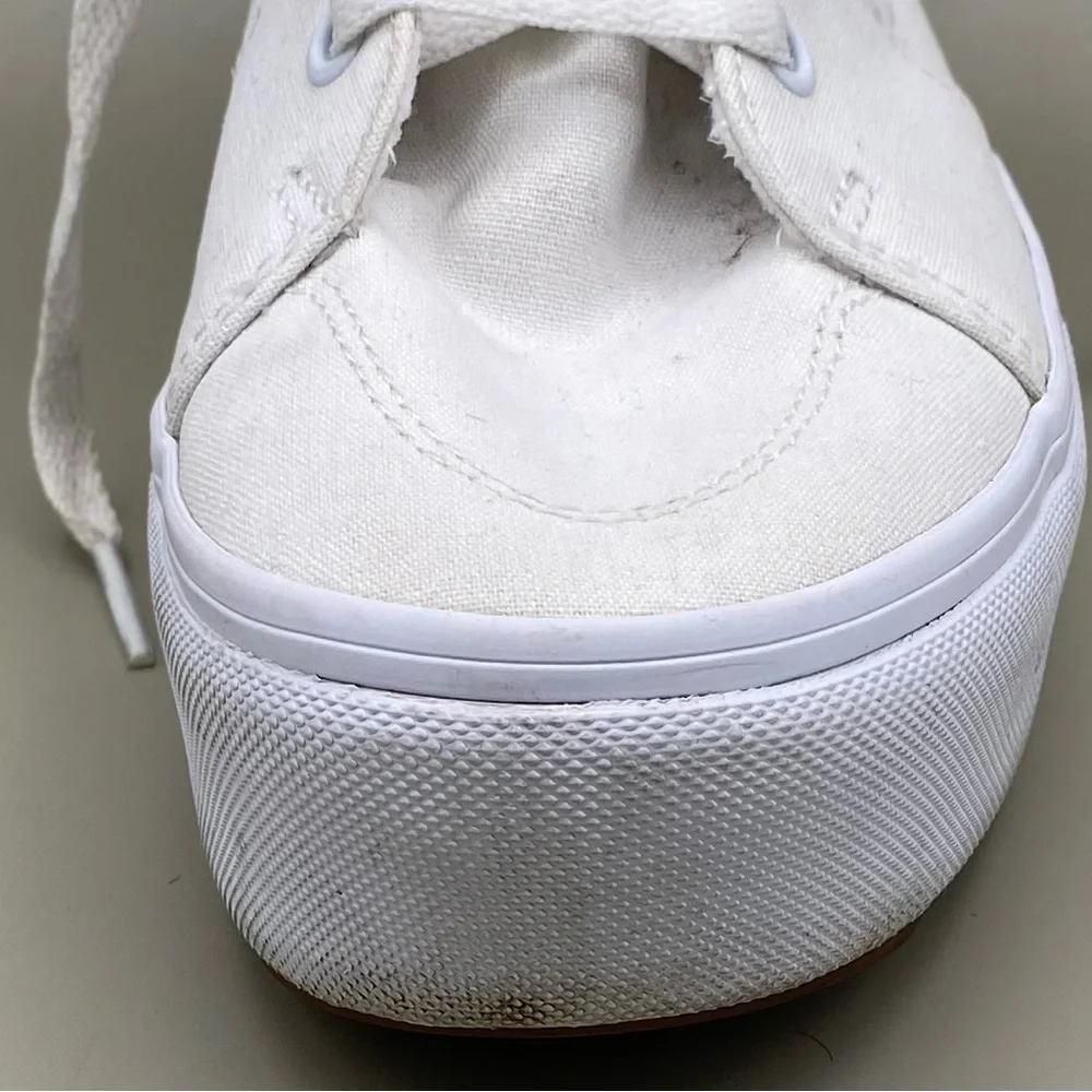Vans Women’s Sk8-Hi Platform White Gum Sole High Top Skate Sneakers Shoes 7.5 - Picture 8 of 15